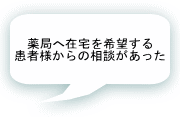 薬局へ在宅を希望する 患者様からの相談があった 